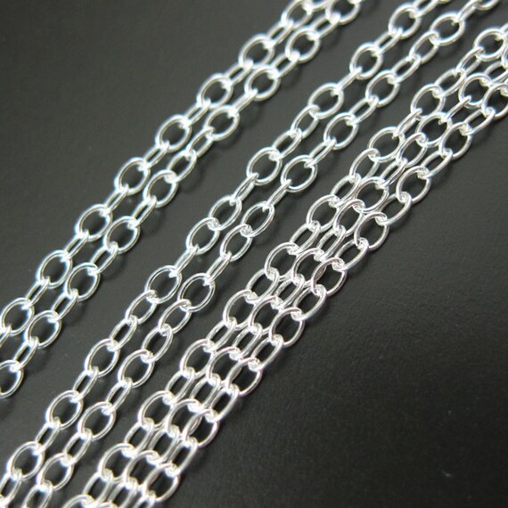 Sterling Silver Chain,Sterling Silver Bulk Chain,Silver Chain,Small Round  Cable Chain-2mm(Up to 30% off )- Supplies Wholesale- SKU: 101020