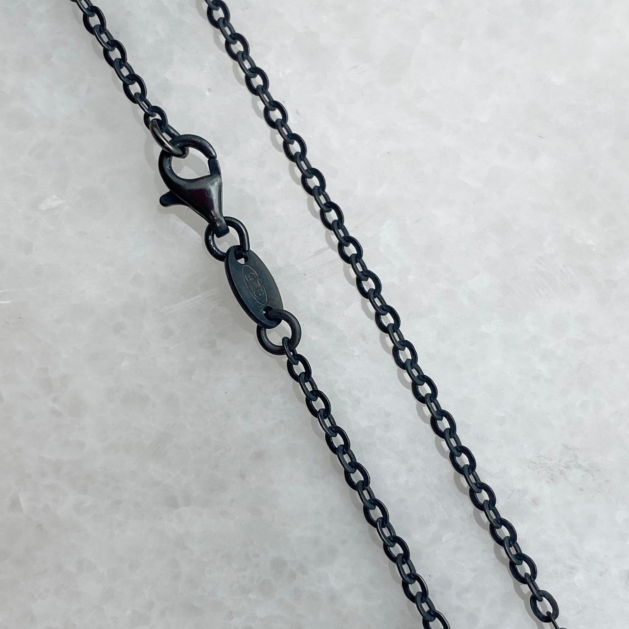 Sterling Silver Necklace-oxidized Sterling Silver Chain-strong