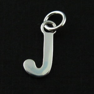 Encantos, Encantos de carta, Encanto de plata de ley - Inicial, Encantos de carta suave ( Carta J )-Hallazgos de joyería,al por mayor SKU: 201057-J