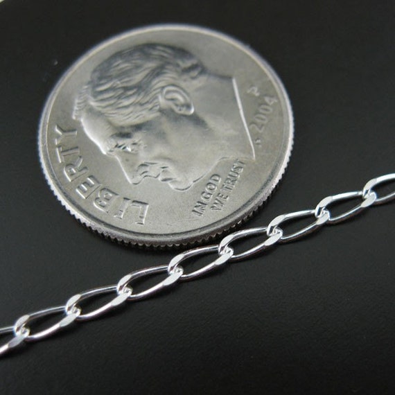 Sterling silver 18 inch diamond cut curb chain outlet