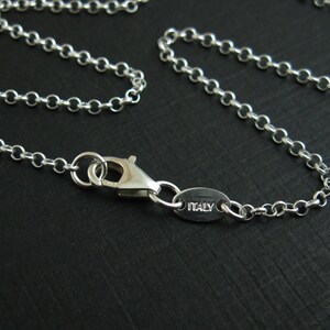Sterling Silver Necklace - 2mm Rolo Chain Necklace ,ITALY - Finished For Pendant,Silver Chain Necklace (22 inches) - SKU: 601005-1-22