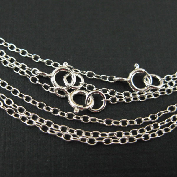 925 Sterling silver Chain, Necklace - Cable Oval - Finished Necklace for Pendant, Ready to Wear - 18 inches (1 pc) SKU: 601020-18