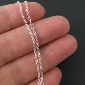 Cable Chain Sterling Silver Chain Bulk , Unfinished Chain Small Cable Oval 15 feet or 180 inches SKU: 101044 image 3
