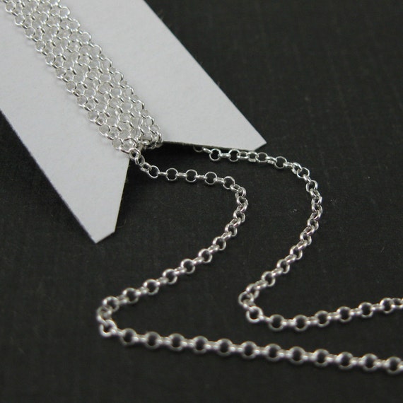Sterling Silver 3.5mm Rolo Chain. Bulk unfinished sold by the foot.