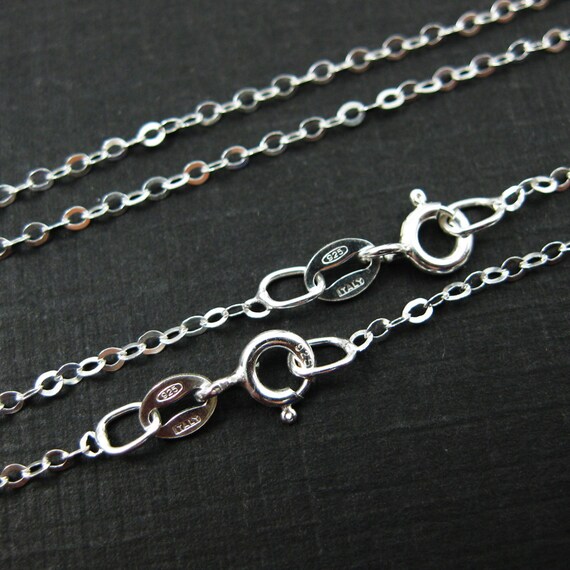 Save 5%-925 Sterling Silver Chain, Necklace-cable Flat Oval  display picture 3