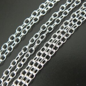 Sterling Silver Chain, Sterling Silver Bulk Chain, Silver Chain Wholesale, Small Round Cable Chain-2mm, by the foot (6 feet) - SKU: 101020