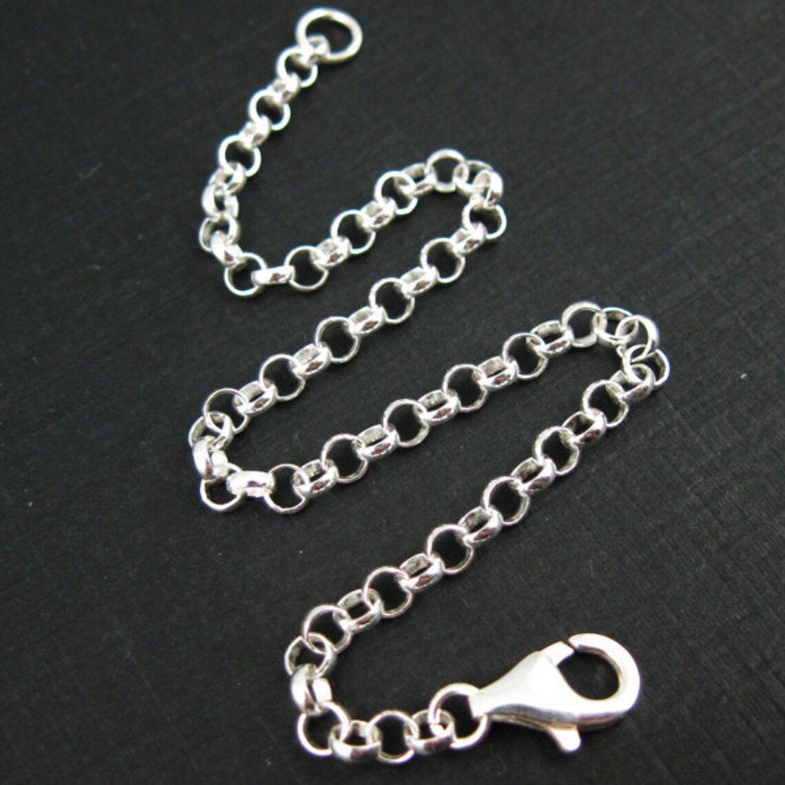 Charm Bracelet925 Sterling Silver Charm Bracelet 3.5mm Rolo Etsy