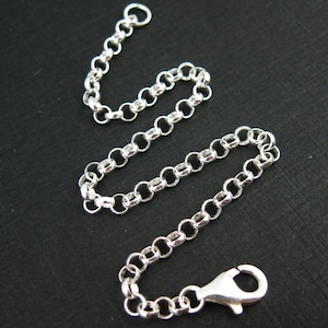 925 Sterling Silver Charm Bracelet - 3.5mm Rolo Chain-  Ready to Wear - All Sizes- (1 piece) -  SKU: 601003