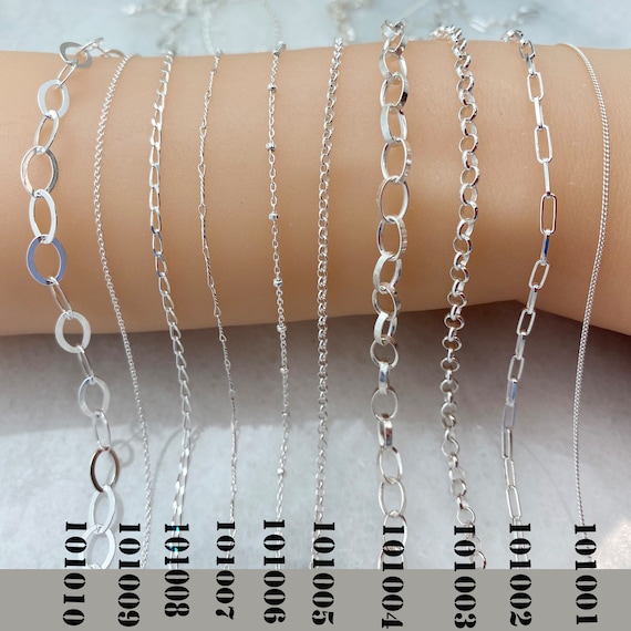 Wholesale Sterling Silver Cable Flat Oval Chain, Wholesale Bulk Necklace  Chains, Jewelry Making Chains Supplies Wholesaler