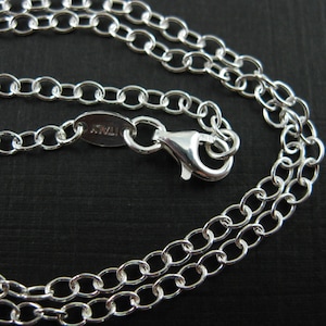 Sterling Silver Chain Necklace - 4mm Cable Chain Necklace (16, 18, 20, 22, 24, 26, 28, 30, 36, 40) SKU: 601014