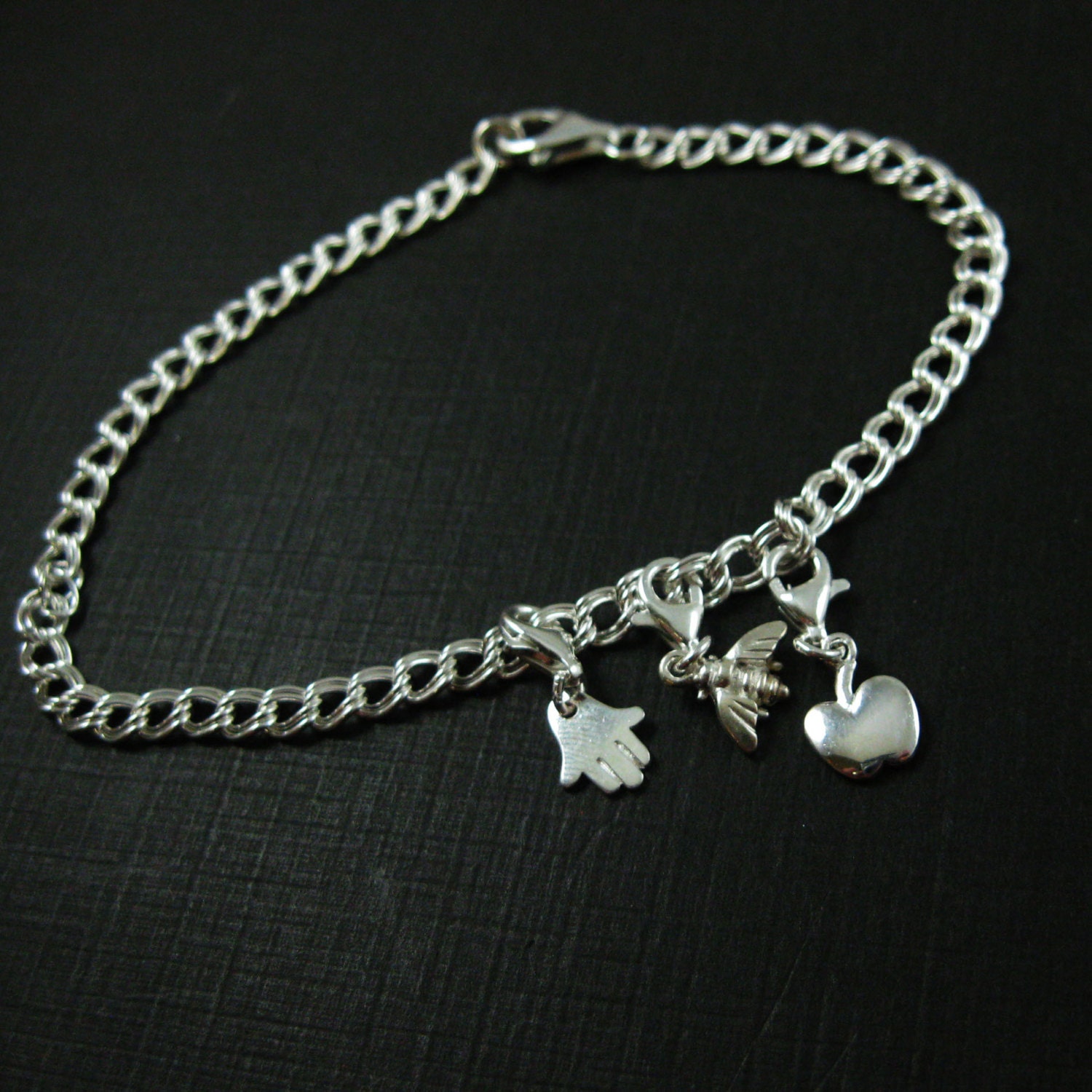 Charme Bracelet Harpe Vintage En Argent Sterling 925 - Poids 1,2 G, Longueur ~2 Cm - Occasion
