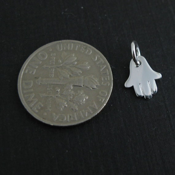 Mano Di Hamsa Ciondolo Collana In Argento Sterling 925 Placcato - Foto 3