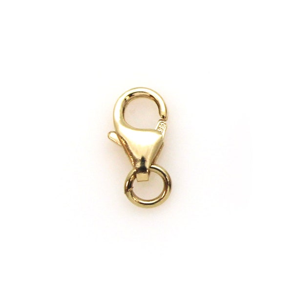 14K Solid Gold Lobster Clasp - 14K Yellow Gold Lobster Clasp 7x4mm- Findings for Pearl Necklaces or Bracelets (1 clasp) SKU: 202137-7Y