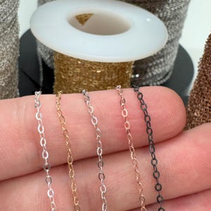 Cable Chain-Bulk Chain By The Foot-Unfinished Jewelry Chains-Bulk Jewelry Supplies-Small Cable Chain-Permanent Jewelry-Dainty Jewelry Chains