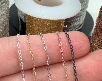 Kabelketting-bulkketting aan de voet-onafgewerkte sieradenkettingen-bulk sieradenbenodigdheden-kleine kabelketting-permanente sieraden-sierlijke sieradenkettingen