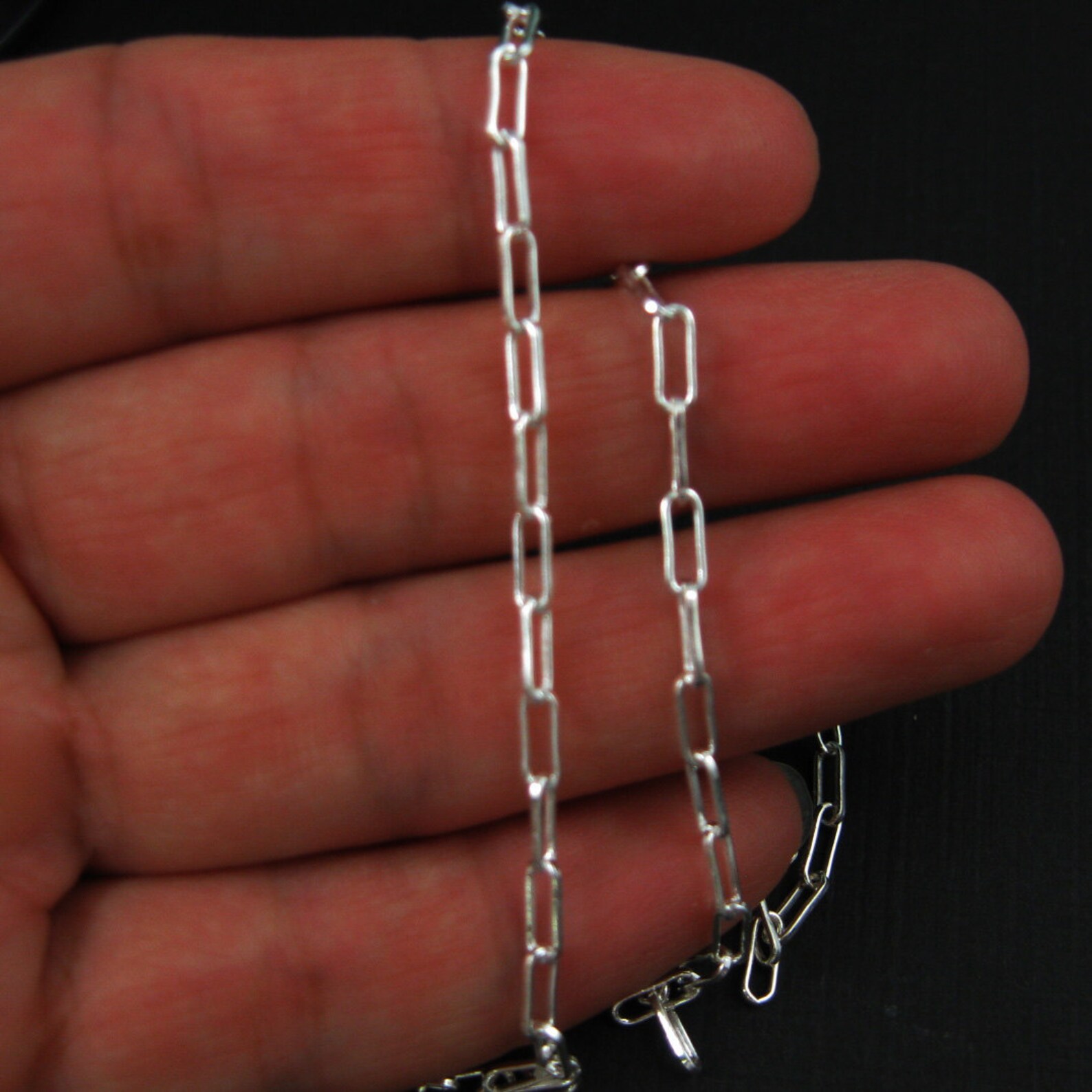 Sterling Silver Chain, Long Box Chain-silver Bulk Chain, Jewelry Making ...