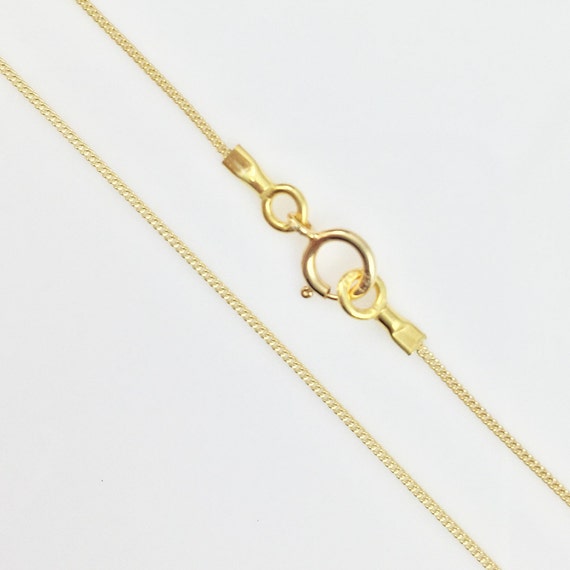 Gold Plated Sterling Silver Vermeil Bulk Chain by the Foot 1mm Tiny Curb Link up to 30 off SKU 101001 VM Etsy Canada
