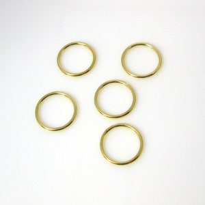 Gold over Sterling Silver Jump Rings,Jumprings-19 Gauge-12mm-Silver or Gold Findings-Closed Rings-Gold Findings (10pcs) SKU: 205518-VM