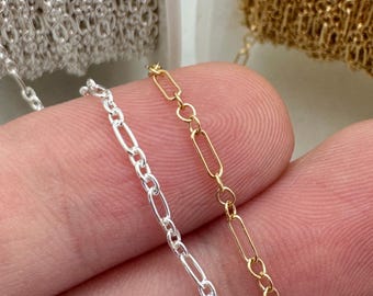 3+1 kabelketting-bulkketting aan de voet-permanente sieraden-bulk onafgewerkte kettingen-sieraden maken-bulk sieradenbenodigdheden-zilver of goud gevuld