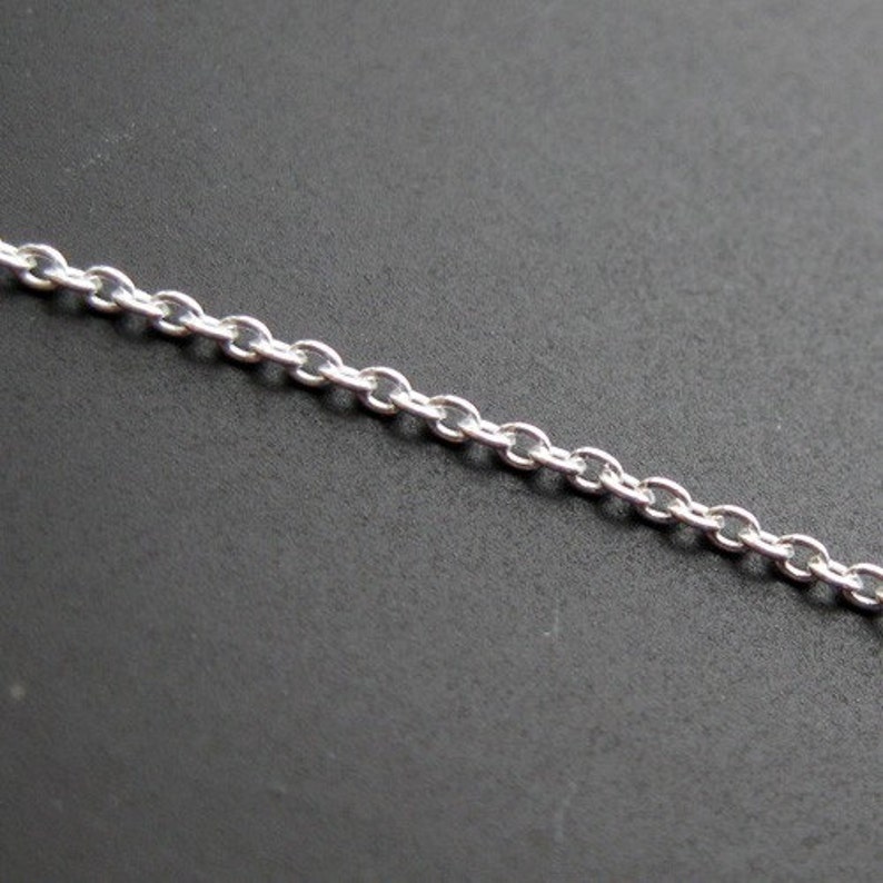 925 Sterling Silver Chain Bulk Chain by the Foot Tiny Plain Cable Chain Cable Chain, Jewelry Chain Wholesale 5 feet SKU: 101009 image 2