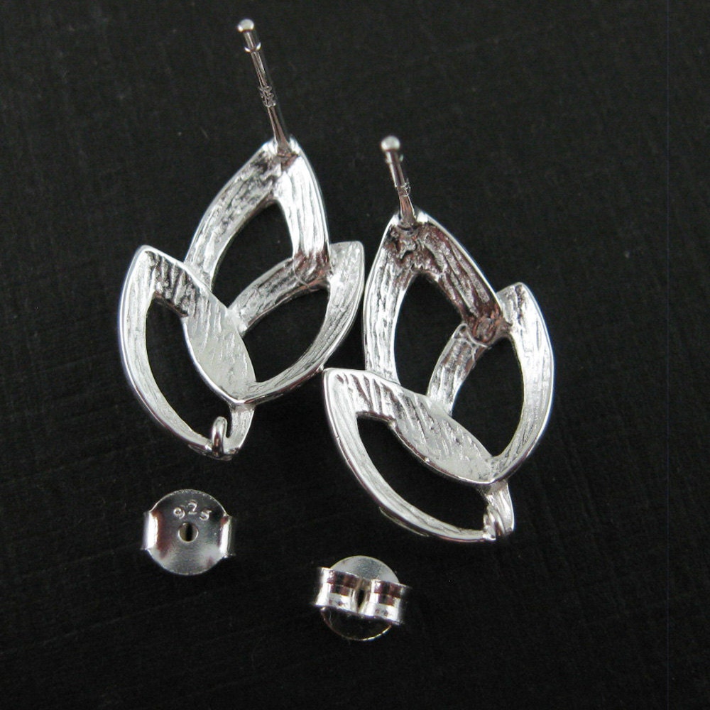 Orecchn A Fogla D Dana Orecchn A Fogle. Argento 925 E - Etsy Tala - Foto 3