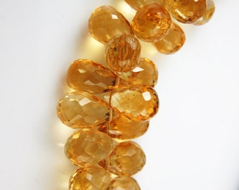 14X10MM CITRINE QUARTZ GEMSTONE TEARDROP LOOSE BEADS 7.5" 14X10MM CITRINE QUARTZ GEMSTONE TEARDROP LOOSE BEADS 7.5"