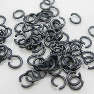 Oxidized Sterling Silver Jump Rings,Jumprings -Jewelry Findings-Sterling Silver Findings- 22 ga - 5mm ( 50 pcs ) SKU: 205122-050-OX