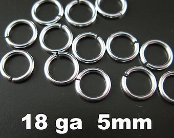 Jump Rings-Jumprings,Save 5%-Sterling Silver Jump Rings-18 ga-5mm-Jewelry Findings-Sterling Silver Findings(100pcs) sku: 205118-050