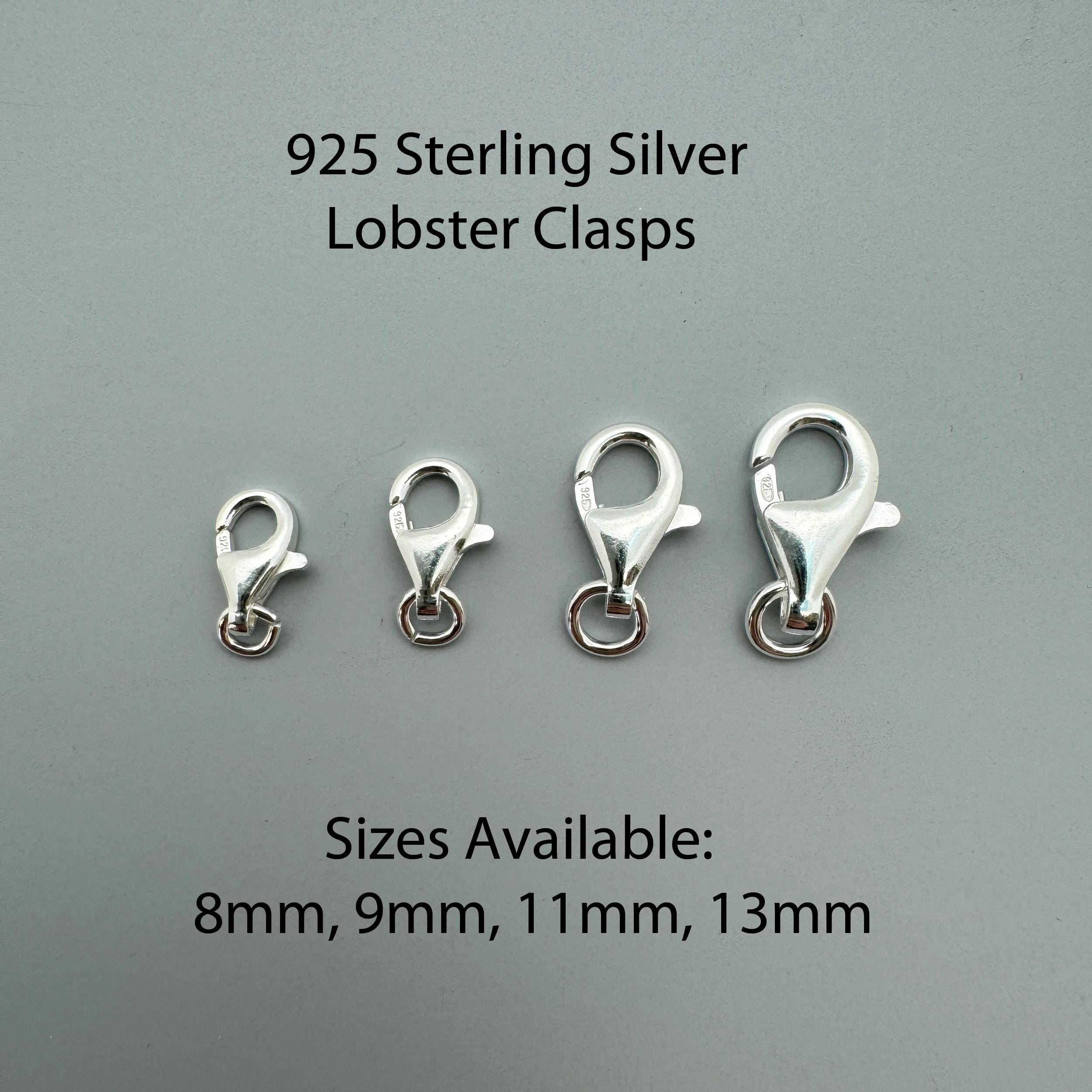 Lobster Clasps-sterling Silver Lobster Clasp With Jump Ring-8 to