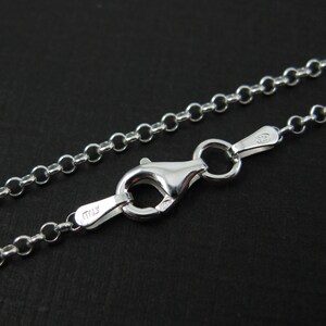Sterling Silver Necklace-2mm Rolo Chain Necklace,ITALY-Finished For Pendant,Silver Chain Necklace-Popular Rolo Chain (18&quot;) SKU: 601005-18