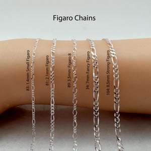 925 Sterling Silver Bulk Chains By The Foot-Permanent Jewelry-Unfinished Jewelry Making Chains-Jewelry Supplies-Over 100 Different Styles image 15