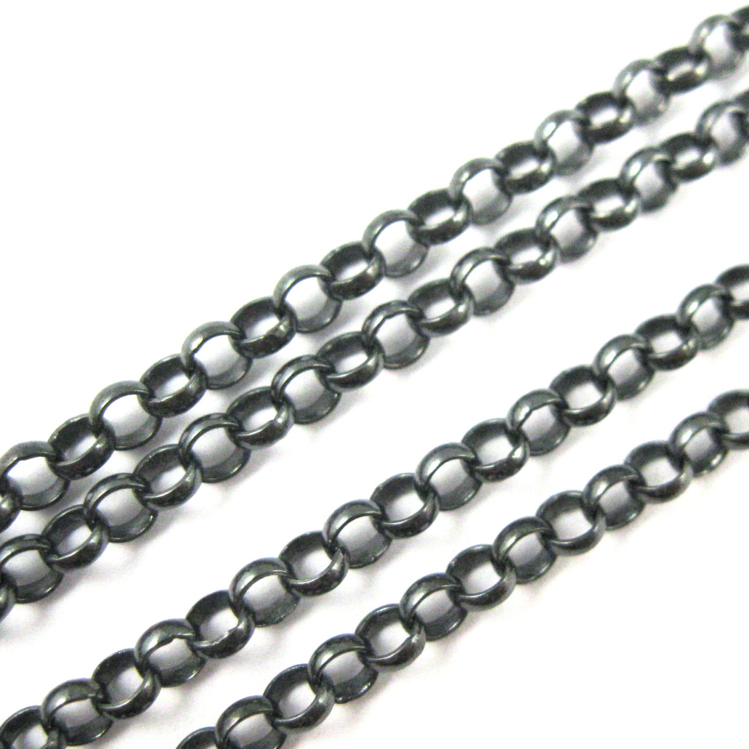 Oxidized Sterling Silver Chainsilver Bulk Chain by the Etsy