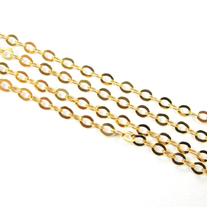 Flat Cable chain Popular Chain Rhodium plated Sterling Silver Chain 75 feet 20/% OFF-Jewelry Supplies Wholesale-SKU: 101021 Gold plated