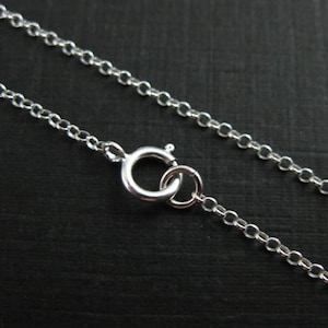 925 Sterling Silver Chain, Necklace - 1mm Rolo Chain - Rolo Chain Necklace for Pendant - All Sizes 16-40 inches (1 pc) - SKU: 601016