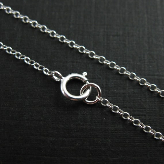 925 Sterling Silver Chain Necklace 1mm Rolo Chain Rolo Chain