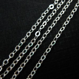 Save 30 Percent, Wholesale,Sterling Silver Chain, Flat Cable Chain 200 feetJewelry Supplies Wholesale Save 30% Off SKU: 101021 image 1