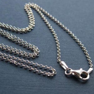 Sterling Silver Chain , Rolo Chain - 2mm , ITALY chain - Finished For Pendant  (16 inches) SKU: 601005-16