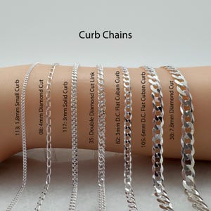 925 Sterling Silver Bulk Chains By The Foot-Permanent Jewelry-Unfinished Jewelry Making Chains-Jewelry Supplies-Over 100 Different Styles image 7