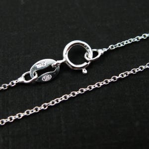 Sterling Silver Necklace, 925 Sterling silver Chain, Necklace - Tiny Plain Cable Oval - Finished Necklace - 16 inches (1 pcs)-SKU: 601009-16