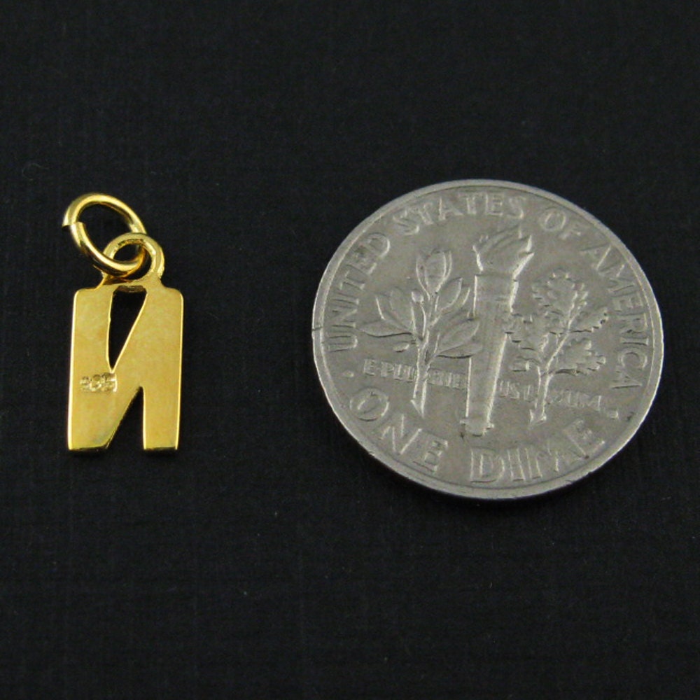 Ciondolo Charm Lettera Alfabeto In Argento 925 - Foto 2