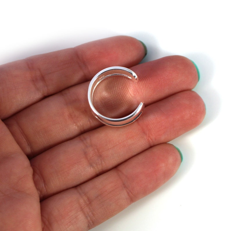 Adjustable Statement Ring Sterling Silver or Gold Over Etsy