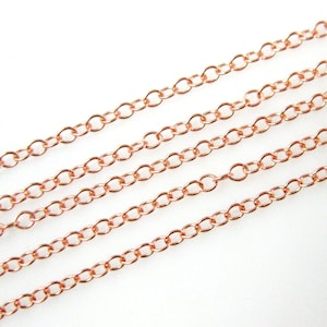 Rose Gold Chain, Gold Plated Chain,Vermeil Sterling Silver Chain ,Bulk, Wholesale-Small Round Cable Chain-2mm (UP to 30% off )-SKU:101020-RG