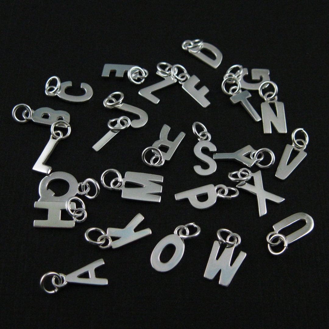 Personalised 925 Sterling Silver Initial Letter Charm Bead – A To Z, CZ Crystal, Fits Pandora Bracelets