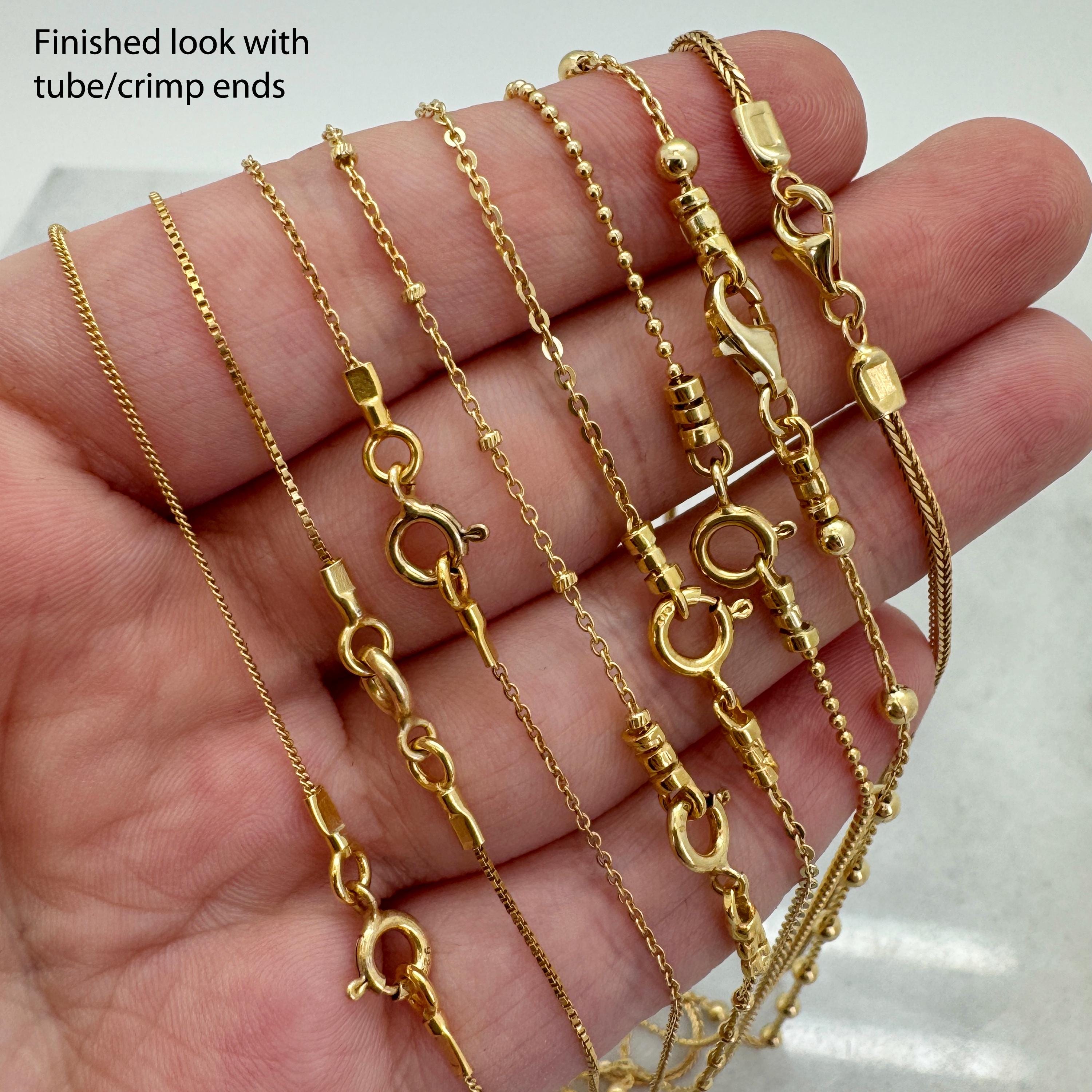 Chain Gold Necklace Making Kit Gold Chain For Crafts 33ft 18K
