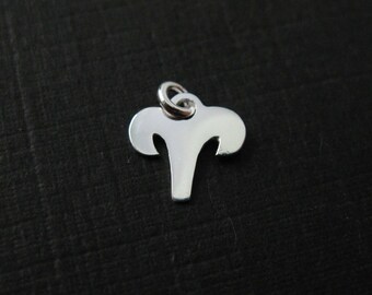 Sterling Silver Horoscope Charms- Aries -925 Sterling Silver Zodiac Sign Charm - Zodiac Pendant - Personalize Charm- (1 pc)- SKU: 201211-ARI