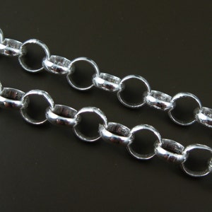 Sterling Silver Chain,Sterling Silver Huge Rolo Chain -Bulk,Unfinished Chunky Chain-6.5mm ( Up to 20% off )-Wholesale Supplies -SKU: 101030