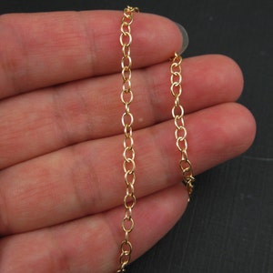 Gold plated 925 Sterling Silver Chain, Unfinished Bulk Chain, Vermeil Cable Chain Jewelry Supplies Wholesale Up to 30% off SKU: 101014-VM image 3