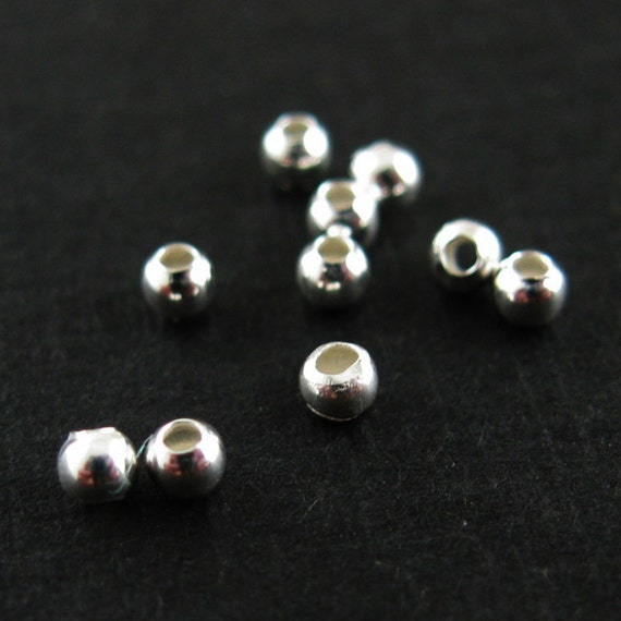  925 Sterling Silver Beads for Jewelry Making,Smooth