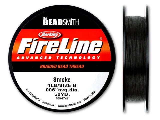  Wholesale BeadSmith Fireline Braided Beading Thread, 4 LB Test  and .005 Thick, 300 Yards, Black Satin