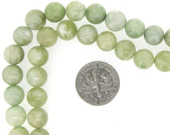 New Jade Beads, 8mm Round Smooth Gemstone Beads, Natural Semi-Precious Jade Gemstone Beads (Sold Per Strand) SKU: 350044